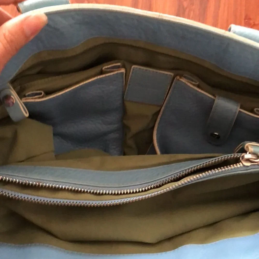 Cole Haan powder blue handbag.